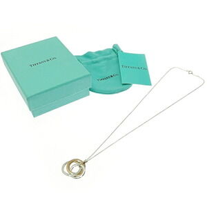 TIFFANY Co Silver Interlocking Circle Necklace